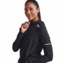 Casaca Running Aero Jacket Mujer Black/silver Reflective