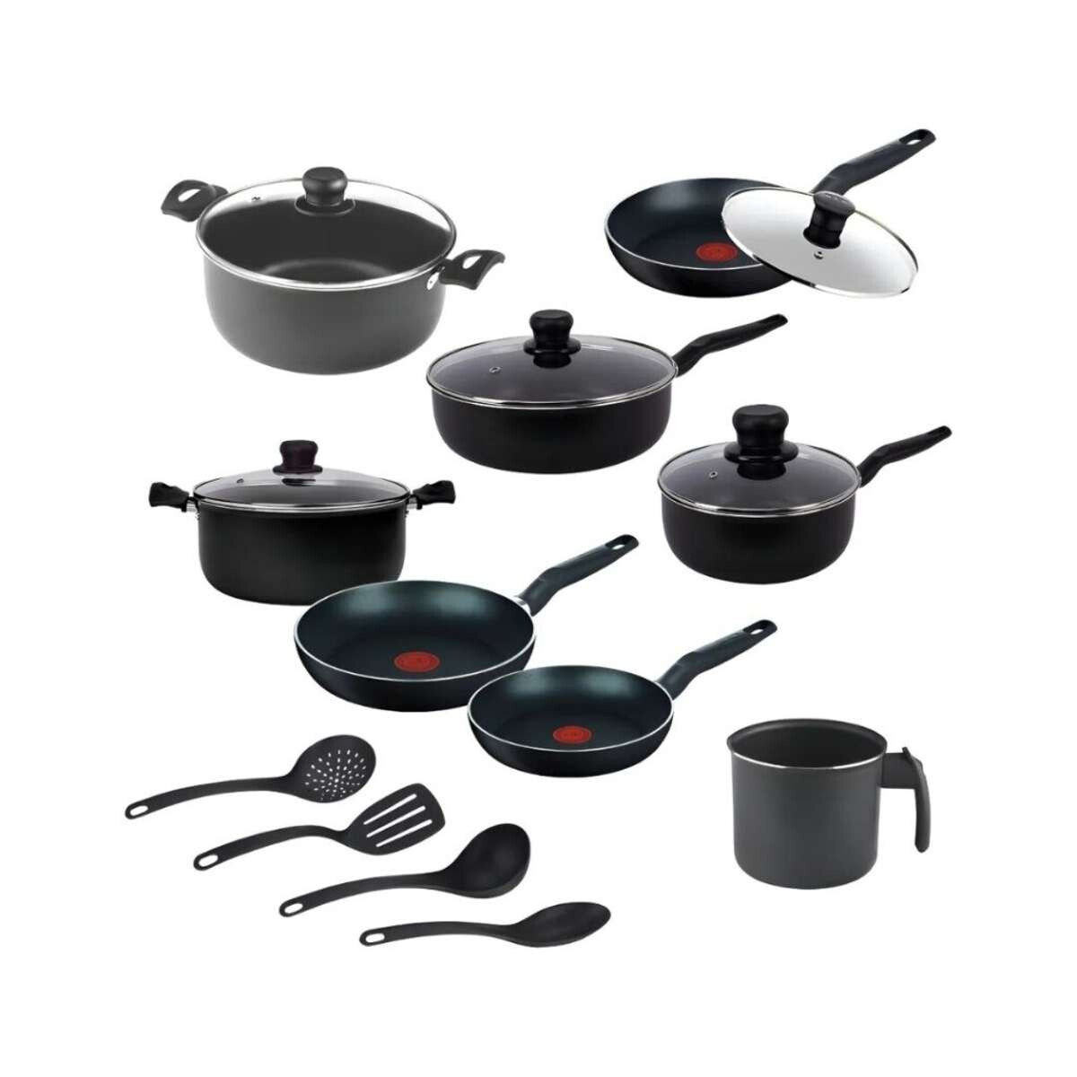 Batería De Cocina Tefal - 15 Piezas Antiadherentes 