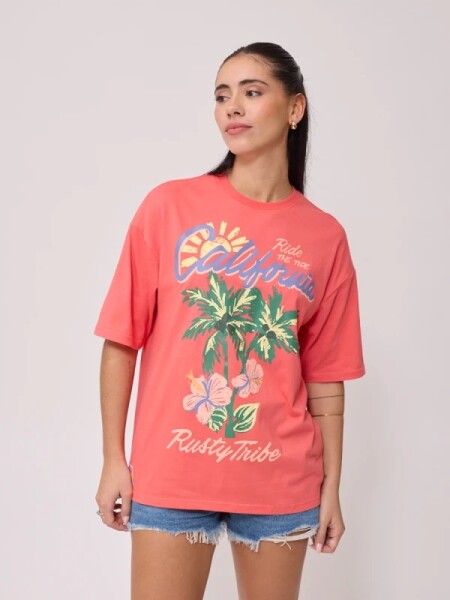 T-SHIRT RUSTY TUITO CORAL