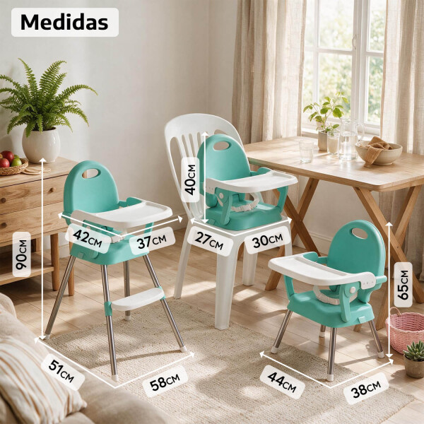 Silla De Bebe Para Comer Plegable Asiento 3 En 1 Arnes Cinturon Seguridad 3 Puntos Imback Color Turquesa Silla De Bebe Para Comer Plegable Asiento 3 En 1 Arnes Cinturon Seguridad 3 Puntos Imback Color Turquesa