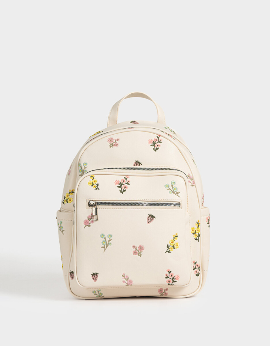 Mochila Estampa Flores 