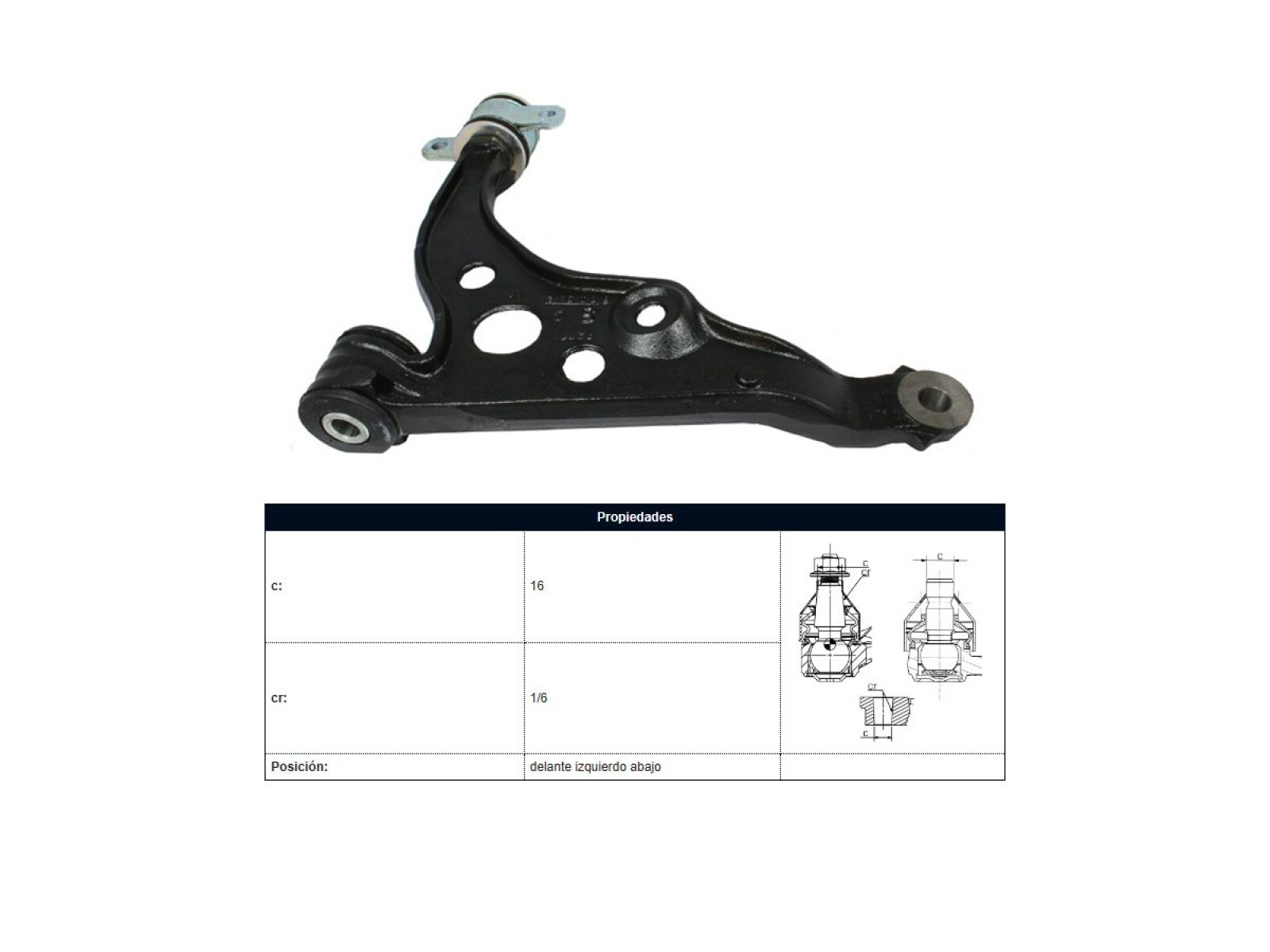 Parilla De Suspension Delantera Peug Boxer 93-04 Izq 