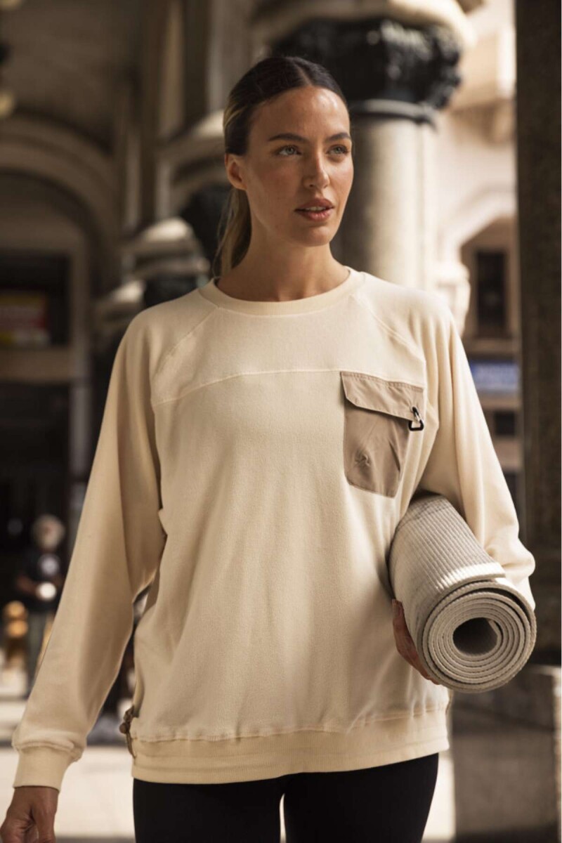 New sweater polar with pocket - Beige 