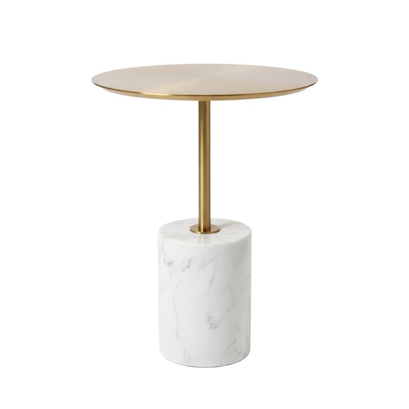 MESA LATERAL RED MARMOL BLANCO 40X55CM Unica