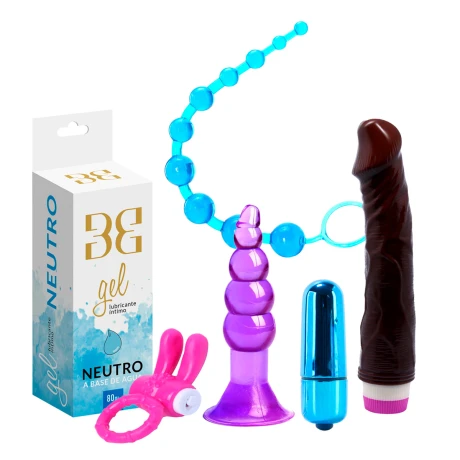 Vara Anal + Balita + Anillo + Dildo Vibrador + Plug + Gel Vara Anal + Balita + Anillo + Dildo Vibrador + Plug + Gel