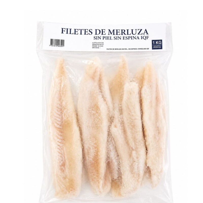 FILETES DE MERLUZA SIN PIEL Y SIN ESPINA 1KG FILETES DE MERLUZA SIN PIEL Y SIN ESPINA 1KG