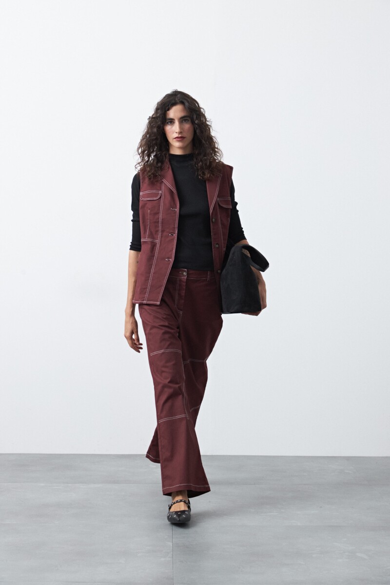 PANTALON CEYLAN Bordó