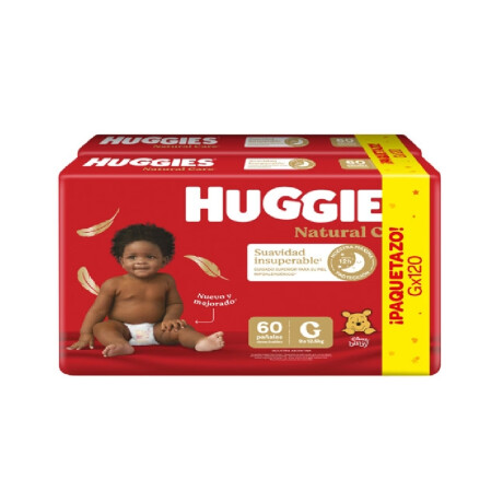 Pañales Huggies Natural Care G X 120 Pañales Huggies Natural Care G X 120
