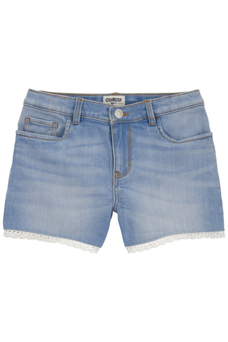 Short jean con detalles de encaje. Talles 6-14 Sin color