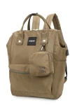 Mochila multicierres con monedero Verde militar
