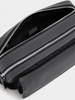 Bolso Bandolera De Nylon Con Solapa negro