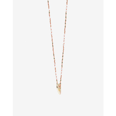 Collar Largo Beads Y Corazón Dorado