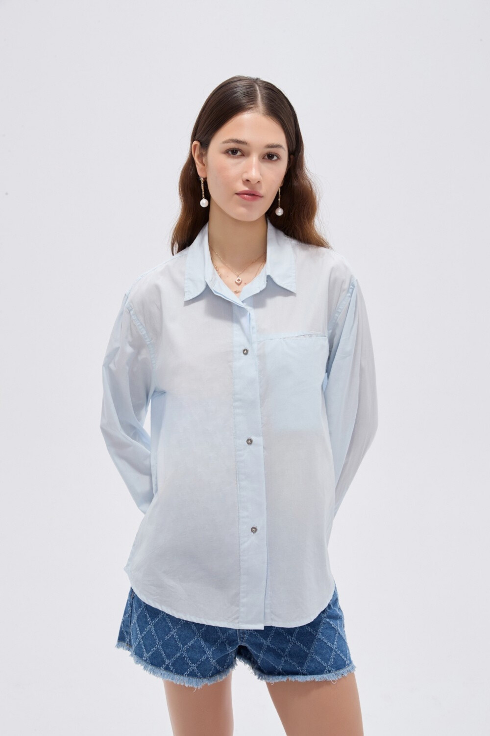 Camisa Sylar Celeste Claro