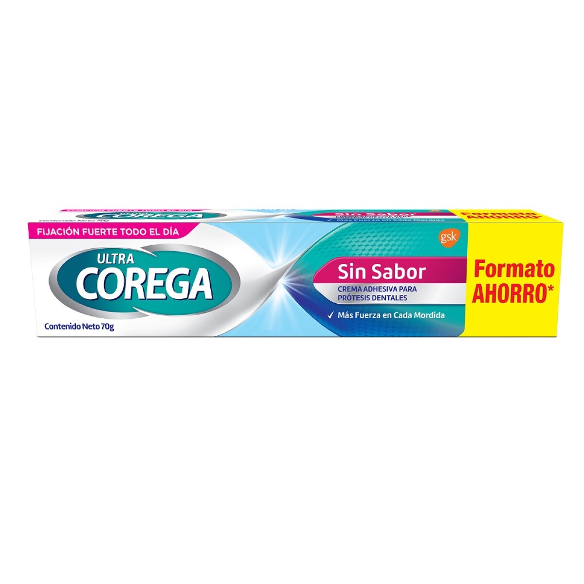 Crema Adhesiva Ultra Corega Sin Sabor 70 Grs. 