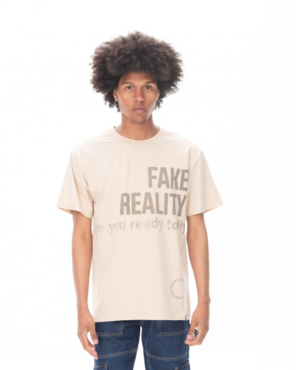 Remera Fake - Beige 