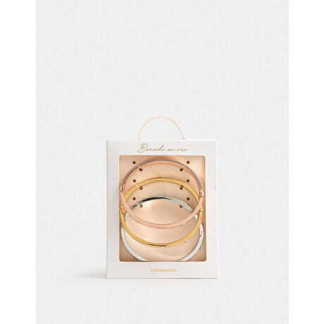 Pulseras Rígidas Sets Premium Gold Dorado Oro Rosa