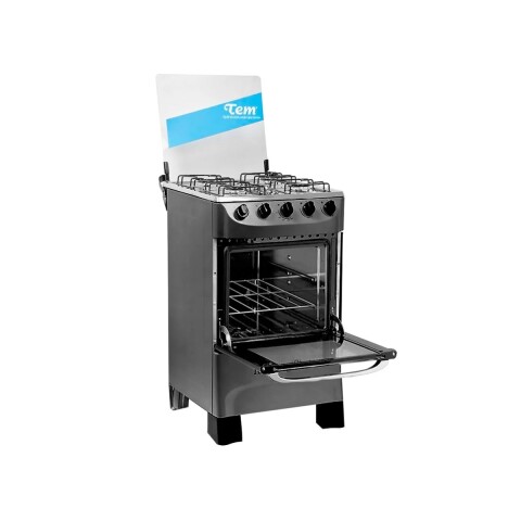 COCINA TEM GAS ANIVERSARIO 4H NEGRA Z2700 Cocina Tem Gas Aniversario 4h Negra Z2700