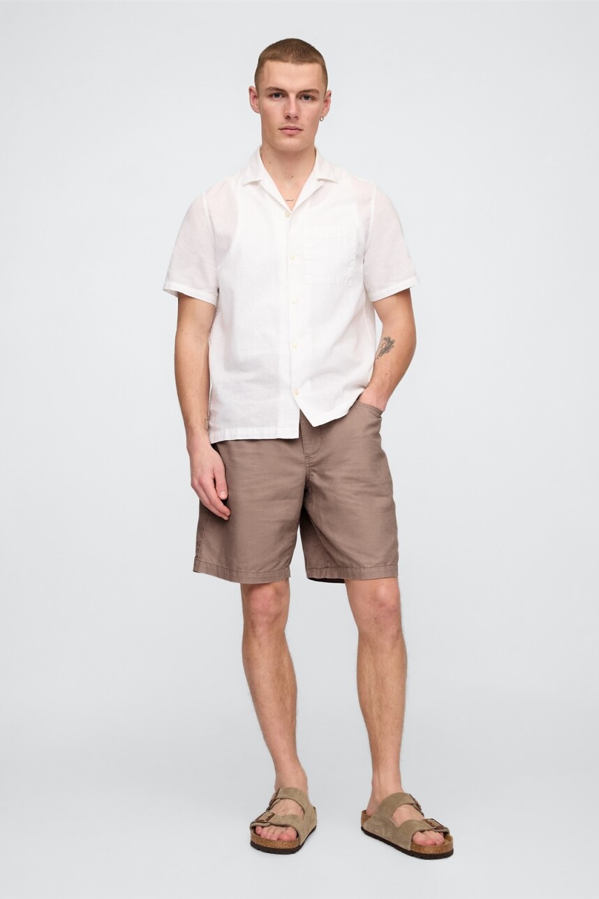 Short De Lino Con Elástico Hombre Mountain Trail 17-0807