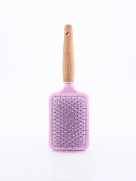 CEPILLO PALETA WOOD ROSADO