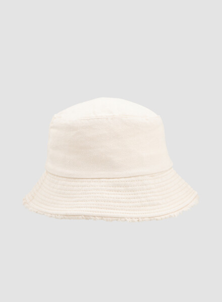 Gorro pescador denim flecos Beige