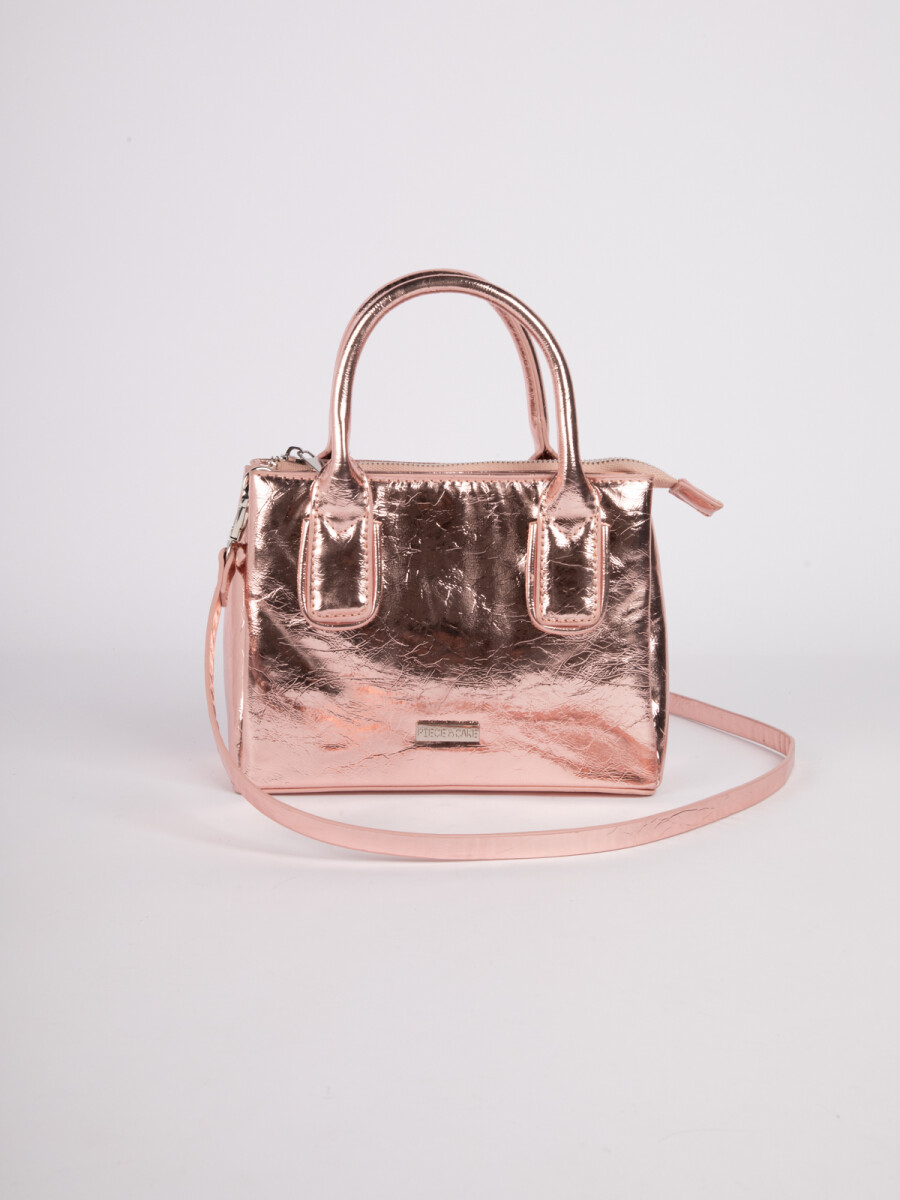 CARTERA MINI TOTE SHINY - Rosado 