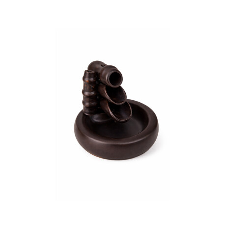 Porta Incienso cascada de cerámica para cono Bambú Negro