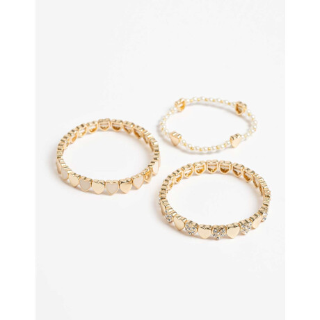 Set De Pulseras Elásticas Dorado