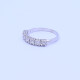 Anillo medio sin fin oro 18k blanco con 7 brillantes engarce 4 puntas. Anillo medio sin fin oro 18k blanco con 7 brillantes engarce 4 puntas.