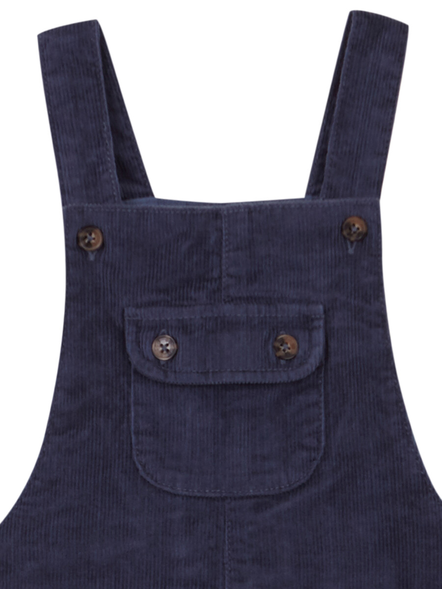 Peto Largo De Pana Azul Medio Oscuro