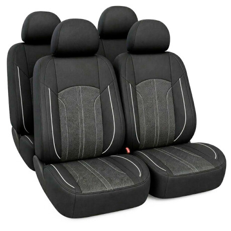 CUBRE ASIENTO - SET CUBRE ASIENTOS NEGRO LINEA GRIS WESTON CUBRE ASIENTO - SET CUBRE ASIENTOS NEGRO LINEA GRIS WESTON