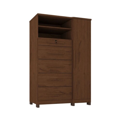 Cómoda zapatera Imperial 1 Puerta 5 Cajones Jacaranda