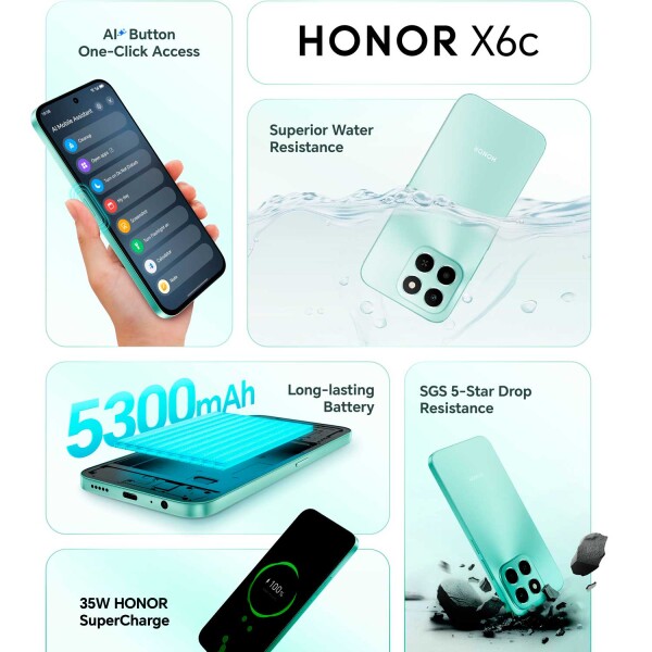 Honor X6c 6gb/256gb 4g Lte + Regalo BLANCO