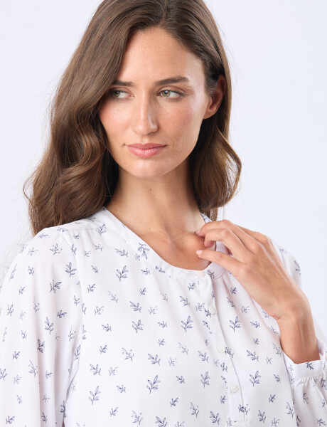 BLUSA CUELLO MAO Hojasazul