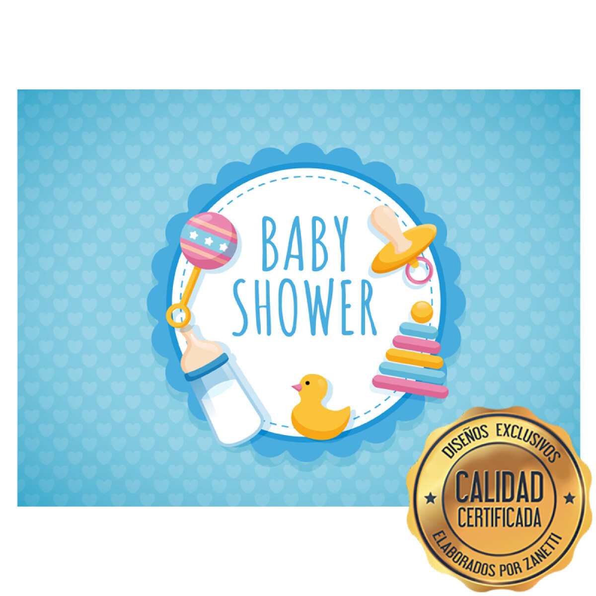 Lámina Baby Shower - Celeste Rect. 