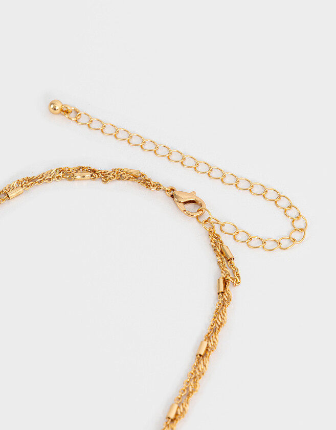 Collares Cortos Bañada en Oro Collar Corto Bañado En Oro - Dorado