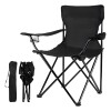 Silla plegable capitán con apoya brazos Negro