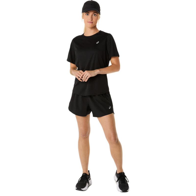 Short Running Silver 4In Mujer Performance Black