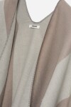 Capa ruana bloques beige