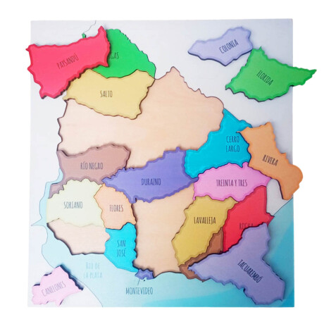 Puzzle Madera Mapa Uruguay 28x25cm Rompecabezas 19p Jug001106-uy