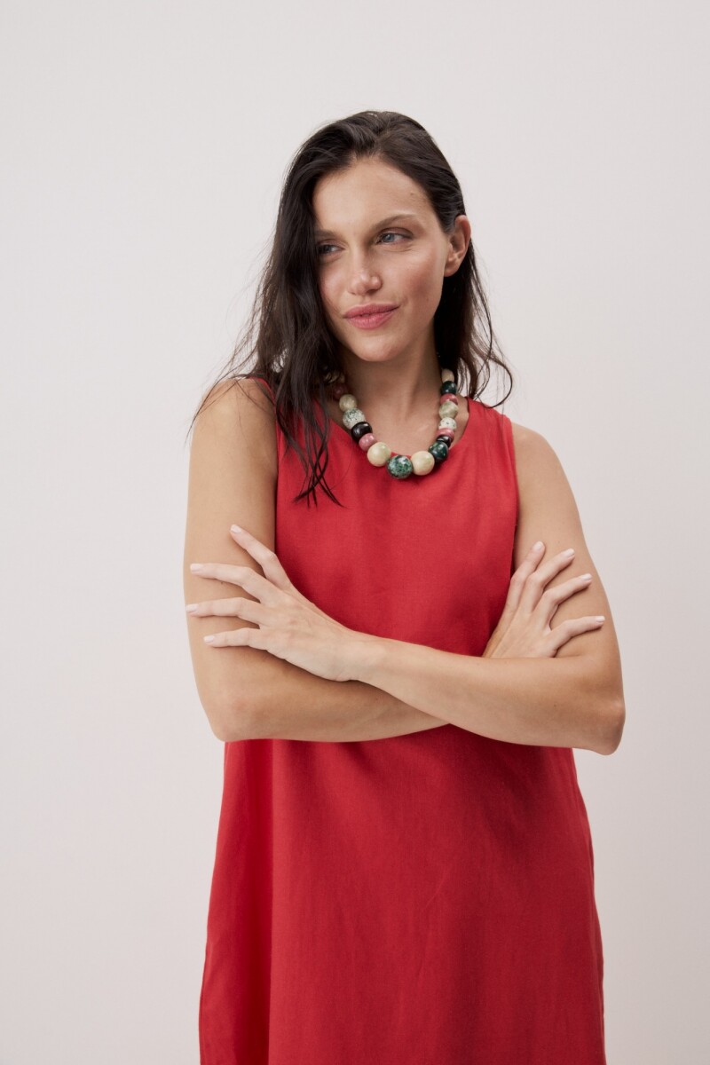 VESTIDO PILO HIGH Rojo