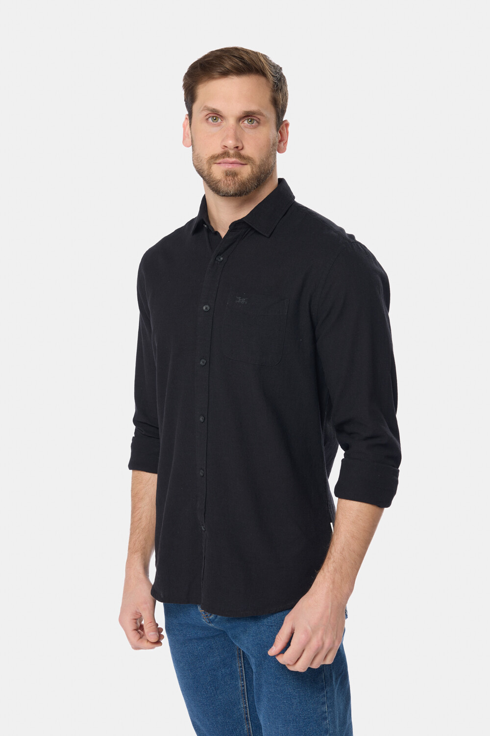 CAMISA DE LINO Negro