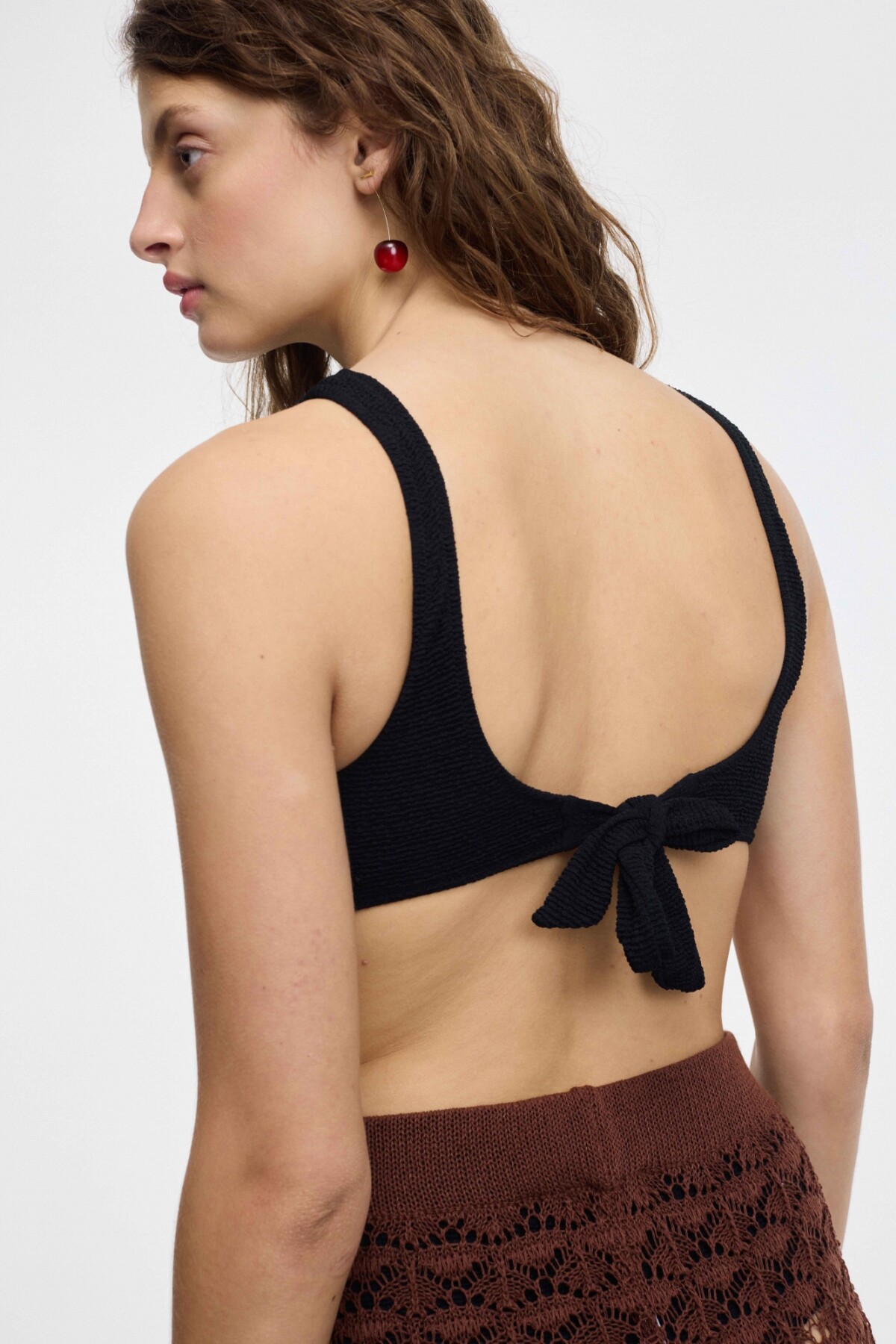 Top Patmos Negro Texturado