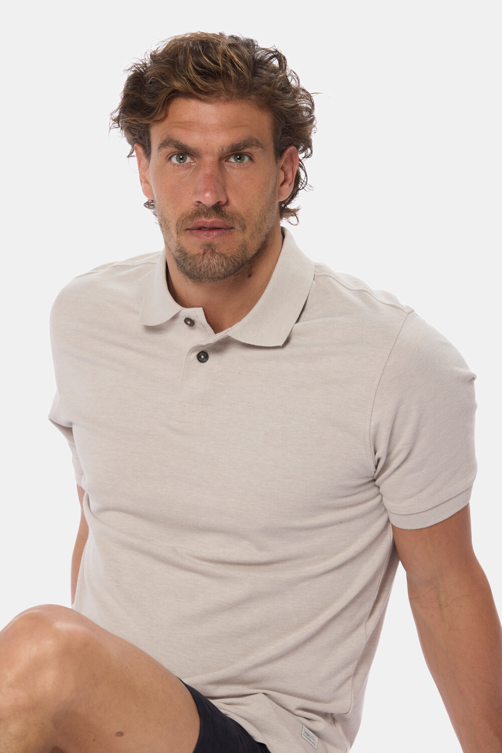 REMERA POLO PIQUE LISA Beige