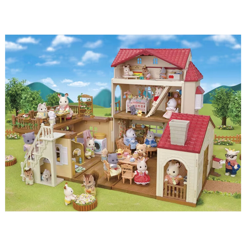 Casa de campo con luz Sala de juegos secreta en el ático Sylvanian Families Casa de campo con luz Sala de juegos secreta en el ático Sylvanian Families