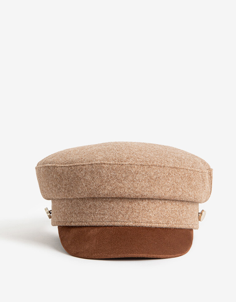 Boinas Gorra Baker Gamuza - Combinacion Bicolor