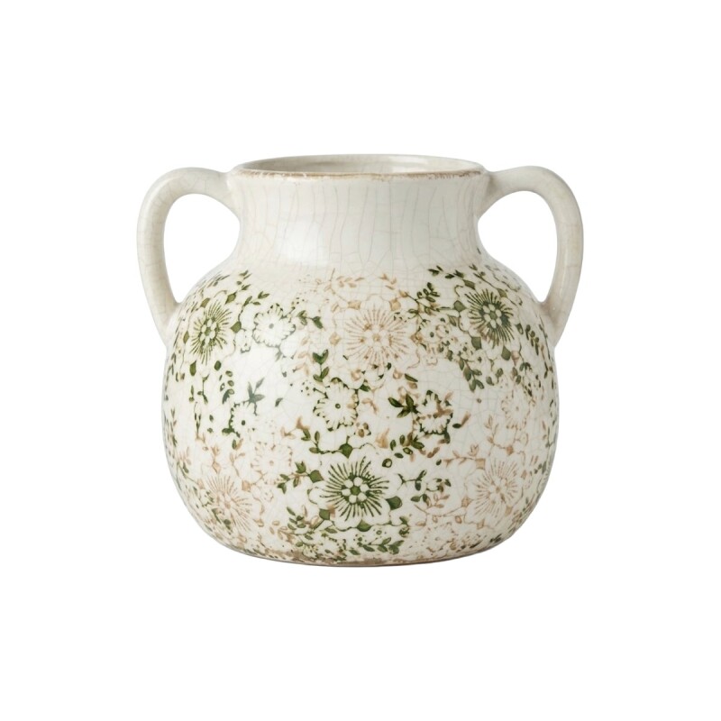 JARRON CERAMICA ESTAMP VERDE 16CM Unica