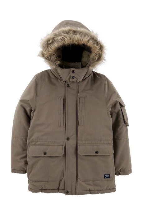 Parka clásica con piel sintética Parka clásica con piel sintética