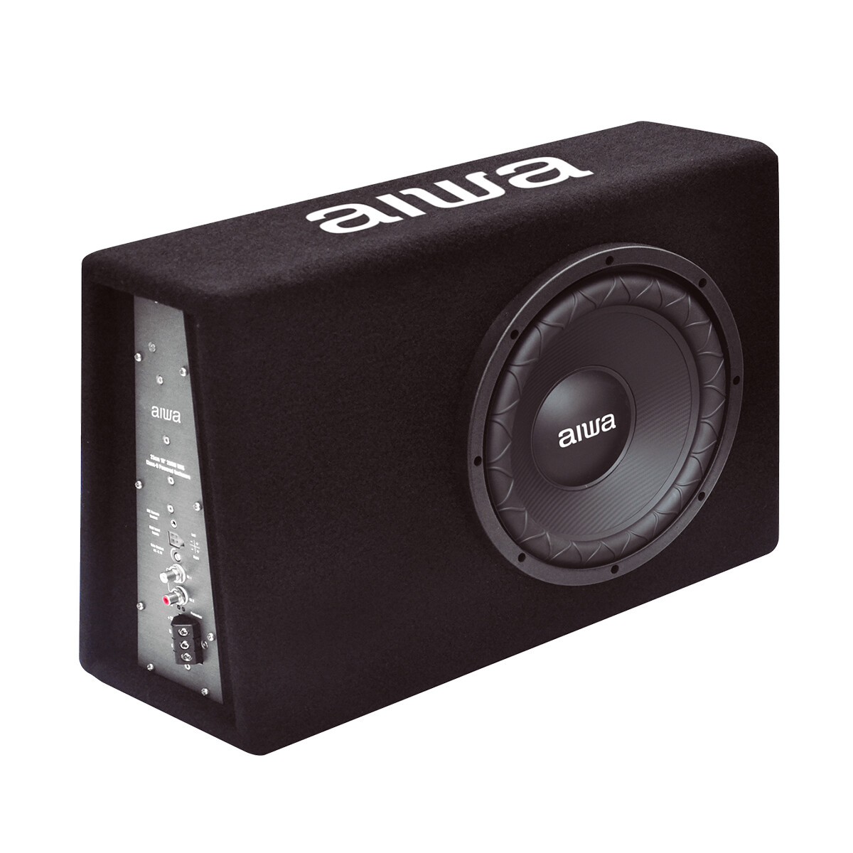 Subwoofer Activo 10 Pulgadas 600W AIWA para auto Diseño Slim con Amplificador Incorporado 