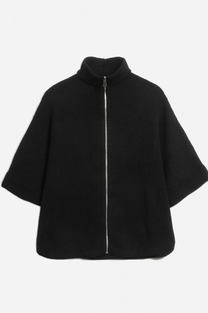 Poncho con cierre negro