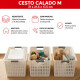 Set x3 Cesto calado M 31 x 21,5 x 17,5 cm BLANCO